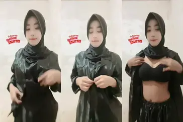 Dokumentasi Laura Hijab Hitam Cantik Kasur
